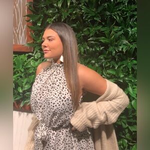 Leopard Halter Dress